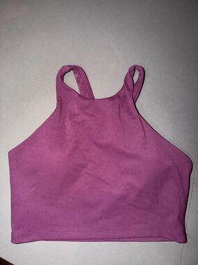 High-Neck Women's Sports Bra in Deep Raspberry
